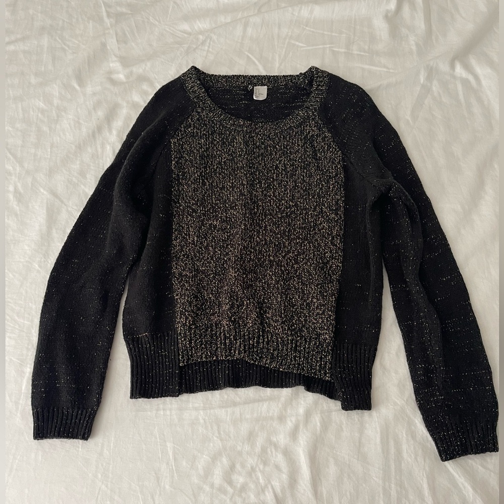 H&M Women's Black and Gray Sweater size small